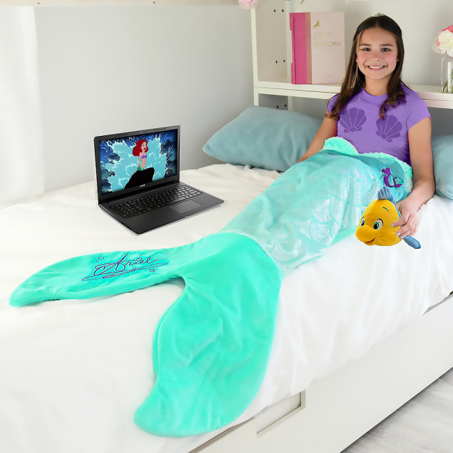 Костюмы и маски - Плед-спальник Blankie tails Disney Русалочка Хвост Ариэль (BT0093-B)#5