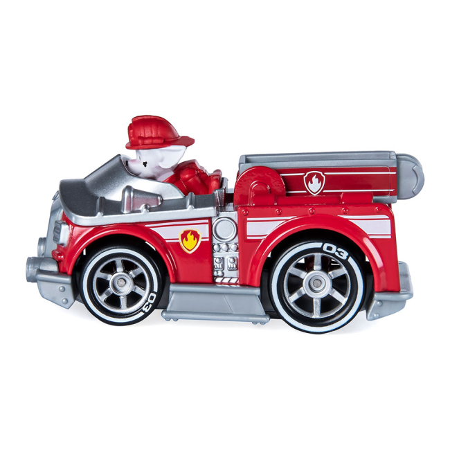 Фигурки персонажей - Фигурка Paw patrol Маршал и спасательная машинка металлическая (SM16782-2)#2