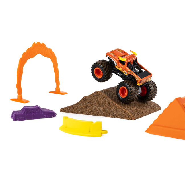 Автотреки - Трек Monster jam Monster dirt Сумасшедший бык с кинетическим песком (6044986-2)#2
