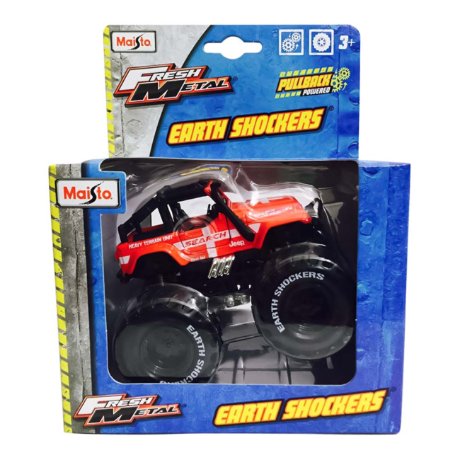 Автомоделі - Автомодель Maisto Earth shockers Шукач інерційна червоно-чорна 12,5 см (21144/21144-8)#2