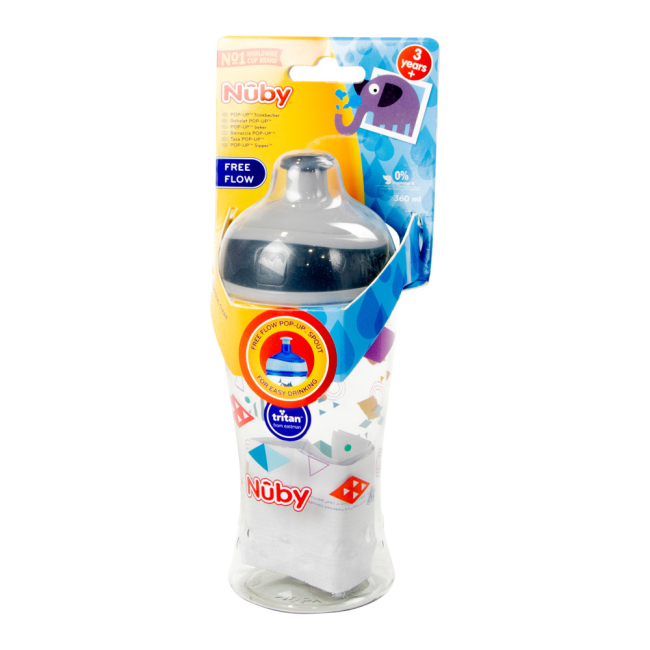 Товары по уходу - Поильник Nuby Tritan серый 360 мл (NV0414025-3)#2