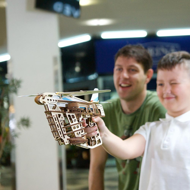 3D-пазлы - Трехмерный пазл Ukrainian gears Пускатель самолетиков механический (70075)#5