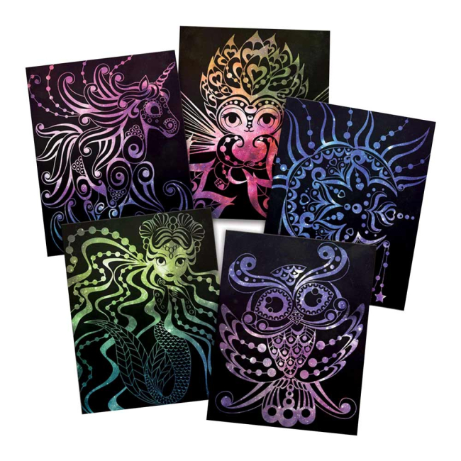 Товари для малювання - Набір для творчості Nebulous stars Магічна галактика Граттаж (707082)#3