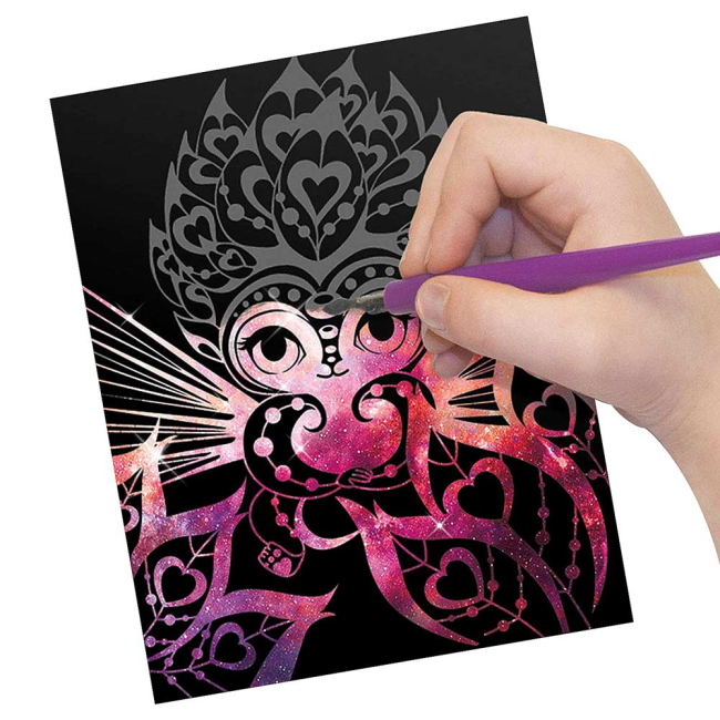 Товари для малювання - Набір для творчості Nebulous stars Магічна галактика Граттаж (707082)#4