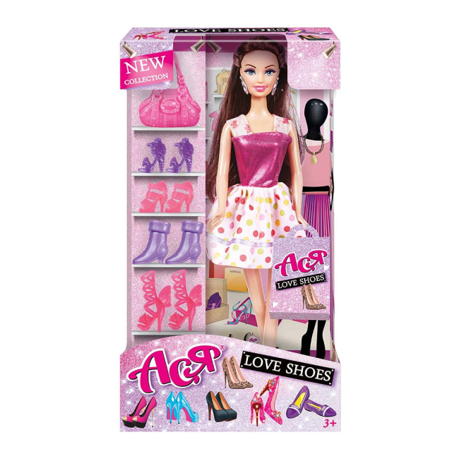 Куклы - Игровой набор Ася Люблю обувь Брюнетка 28 см (35134)#3