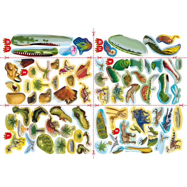 Розмальовки та актівітібуки (2-6 років) - Книжка «Меганаліпки Динозаври» (9789669870919)#2