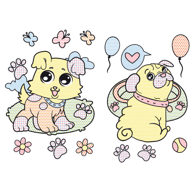 Товары для рисования - Большие водяные раскраски Crystal Book Щенки (9789669870292)#3