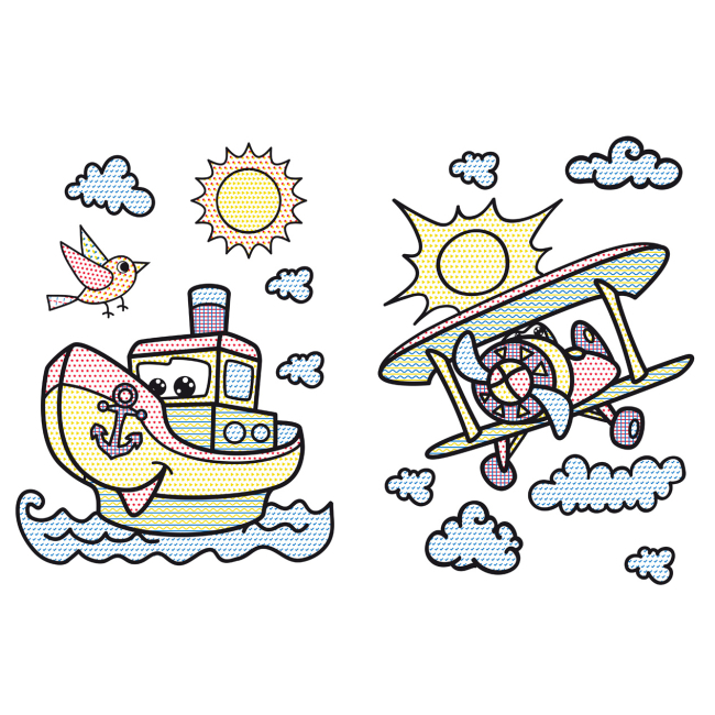 Товари для малювання - Великі водяні розмальовки Crystal Book Транспорт (9789669870308)#2