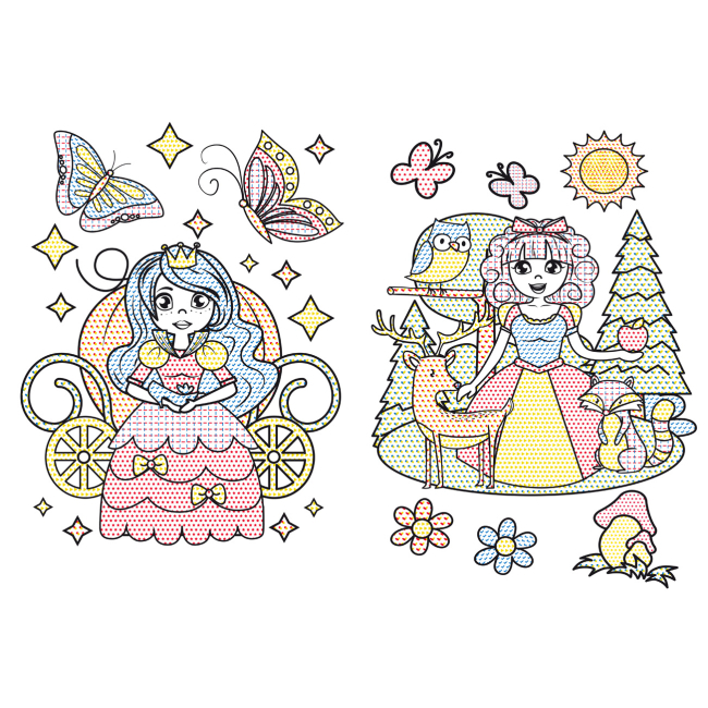 Товари для малювання - Великі водяні розмальовки Crystal Book Принцеси (9789669870315)#3