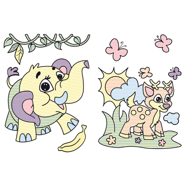 Товари для малювання - Великі водяні розмальовки Crystal Book Малята тварин (9789669870278)#2