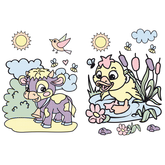 Товари для малювання - Великі водяні розмальовки Crystal Book Малята тварин (9789669870278)#3