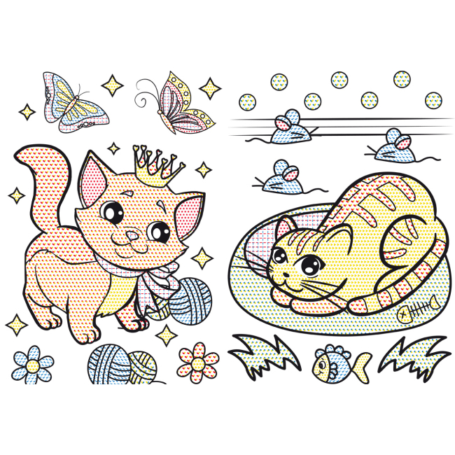 Товары для рисования - Большие водяные раскраски Crystal Book Котята (9789669870285)#2