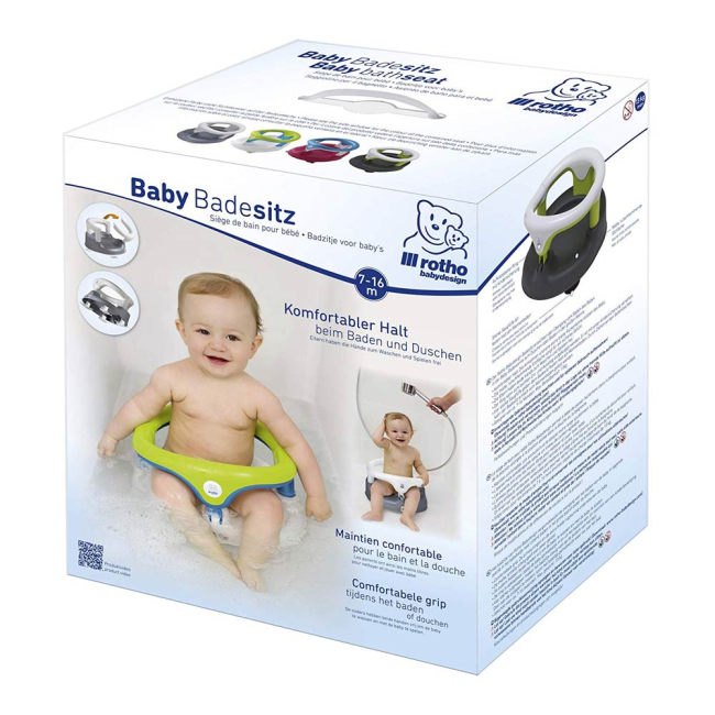 Товары по уходу - Детское сидение для ванны Rotho Babydesign Салатовое (20429022001)#4