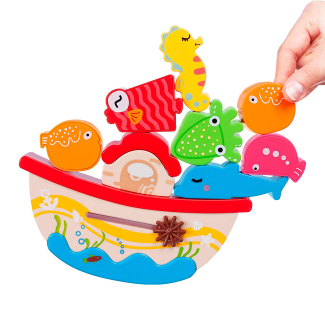 Настольные игры - Настольная игра-баланс Bebelino Корабль с животными (58151)#3