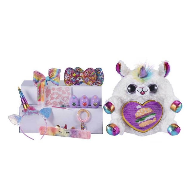 М'які тварини - М'яка іграшка-сюрприз Rainbocorns Великий бант веселковий (9209B)#4