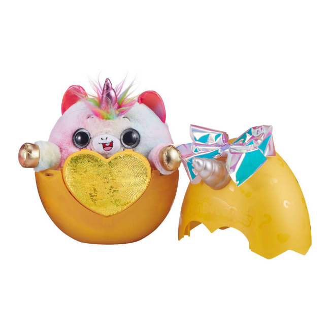 М'які тварини - М'яка іграшка-сюрприз Rainbocorns Великий бант зі сріблястої фольги (9209D)#3