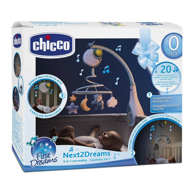 Подвески, мобили - Мобайл Chicco Next2Dreams 3 в 1 розовый с эффектами (8058664089789)#2
