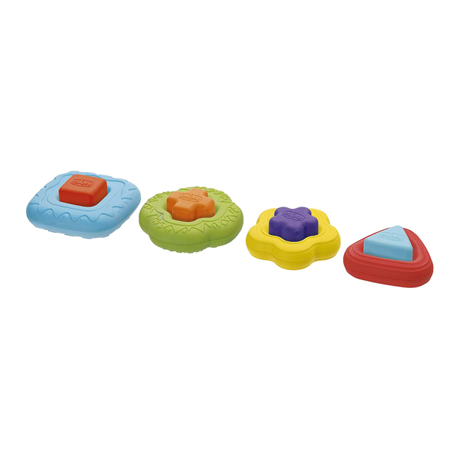 Розвивальні іграшки - Пірамідка-сортер Chicco Вежа із кілець 2 в 1 (09372.00) (8058664089734)#3