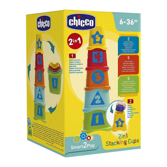 Пирамидка-сортер Chicco Стопка стаканов 2 в 1 (09373.00)#5