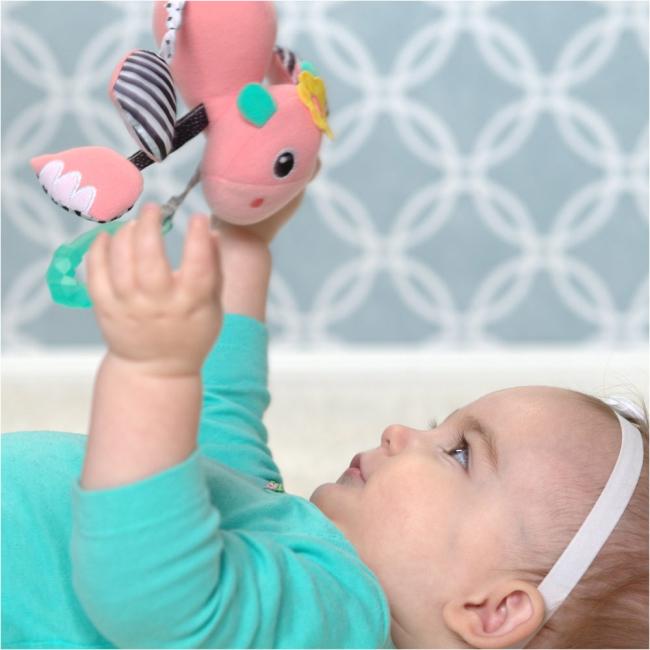 Підвіски, мобілі - Підвіска-брязкальце Infantino Shake and pull Бегемотик (216185I)#4