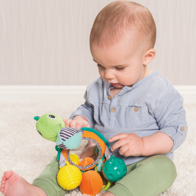 Підвіски, мобілі - Підвіска-брязкальце Infantino Черепашка із дзеркальцем (216322I)#3