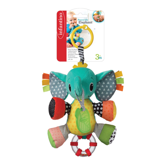 Подвески, мобили - Подвеска-погремушка Infantino Слоненок (005378I)#2