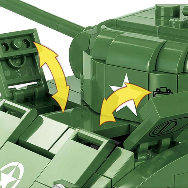 Конструктори з унікальними деталями - Конструктор COBI World of tanks M4 Шерман (COBI-3007A)#4