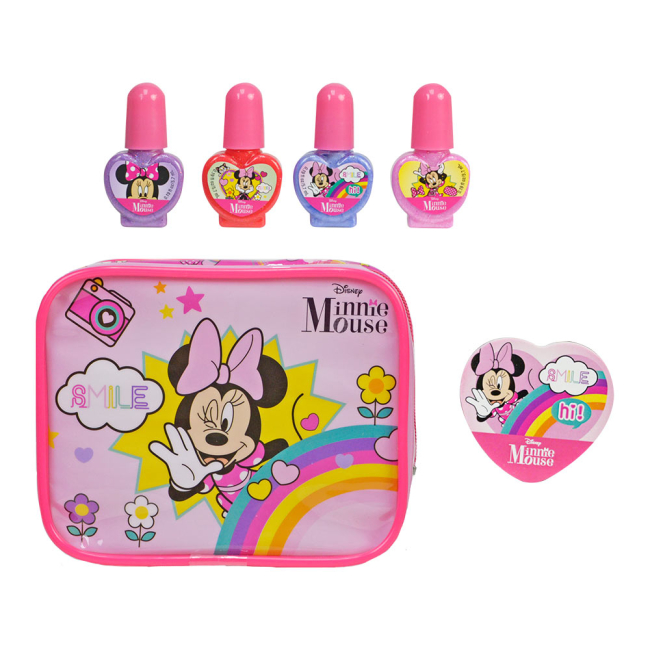 Косметика - Набор лаков для ногтей Markwins Minnie Улыбнись с футляром (1599042E)#2