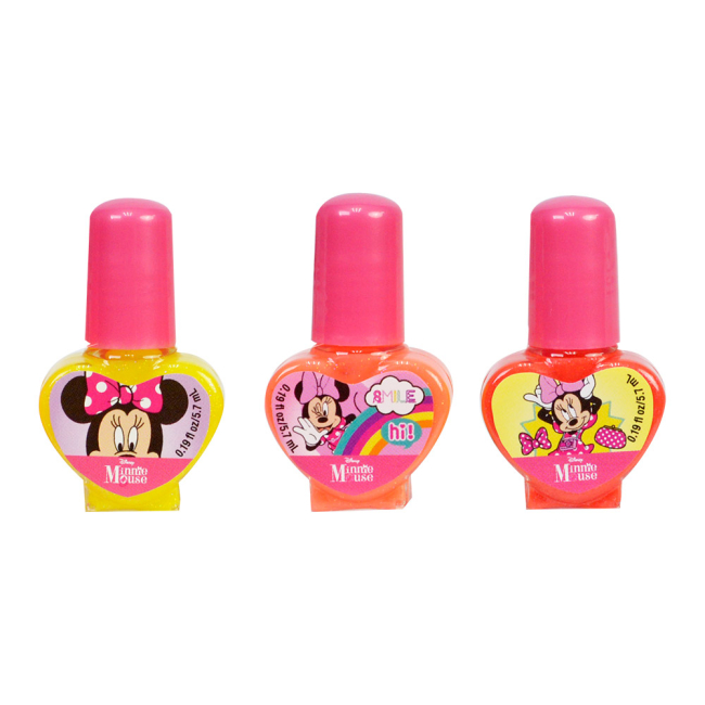 Косметика - Набор лаков для ногтей Markwins Minnie Улыбнись металлический футляр (1599039E)#3