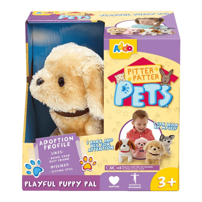 М'які тварини - Інтерактивна іграшка Addo Pitter patter pets Грайливе цуценя Лабрадор кремовий (315-11131-B/1)#3