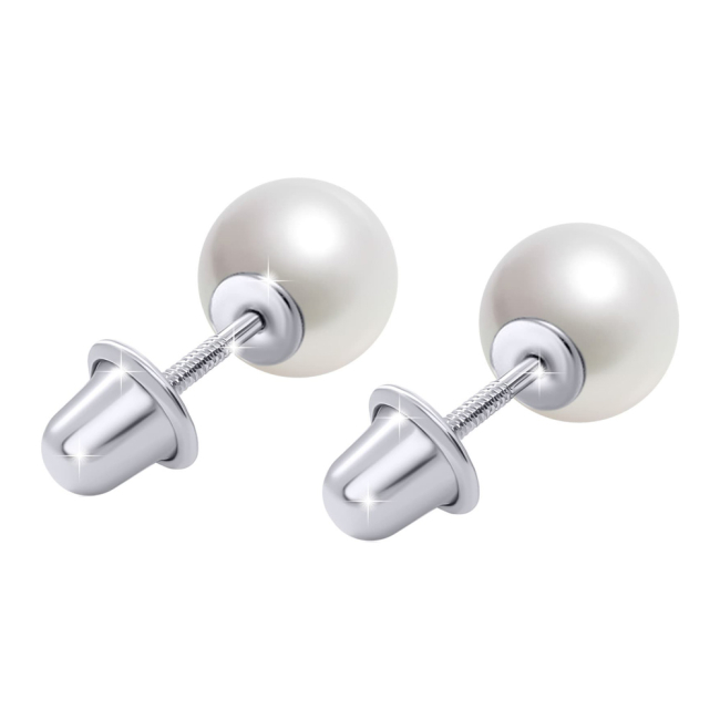 Ювелірні прикраси - Сережки UmaUmi Перлинка біла (3736592703520)#2