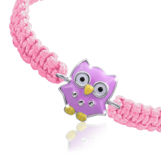 Ювелірні прикраси - Браслет UmaUmi Сова рожевий (3531835825386)#2