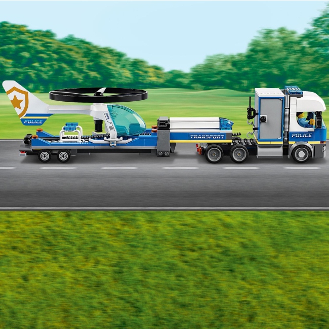 Конструктори LEGO - Конструктор LEGO City Перевезення поліцейського гелікоптера (60244)#6