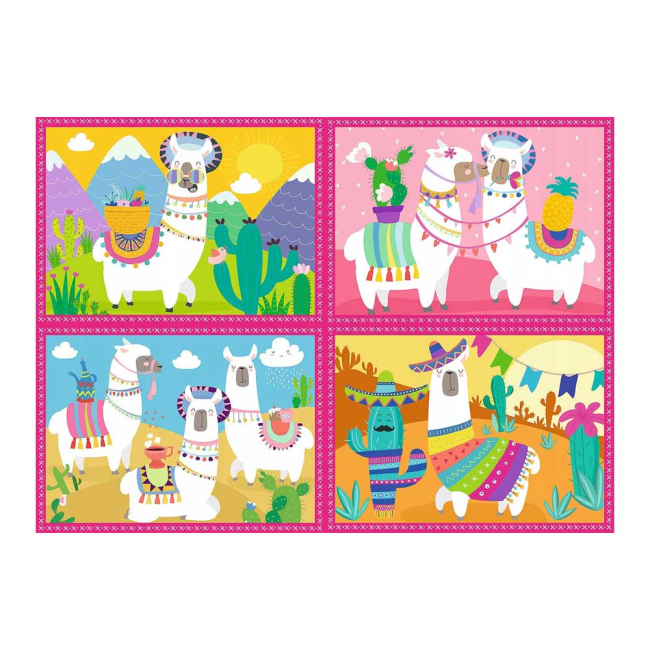 Пазли - Пазли Trefl Лама на канікулах 4 в 1 (34322)#2