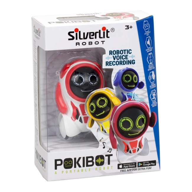 Роботы - Интерактивный робот Silverlit Покибот красный (88529/88529-2)#3