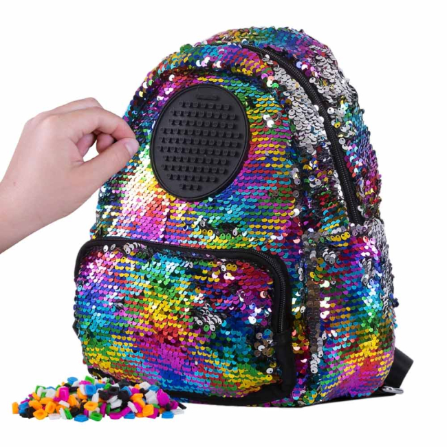 Рюкзаки и сумки - Рюкзак Pixie Crew Пайетки с черным пиксельным полем (PXB-30-78)#4