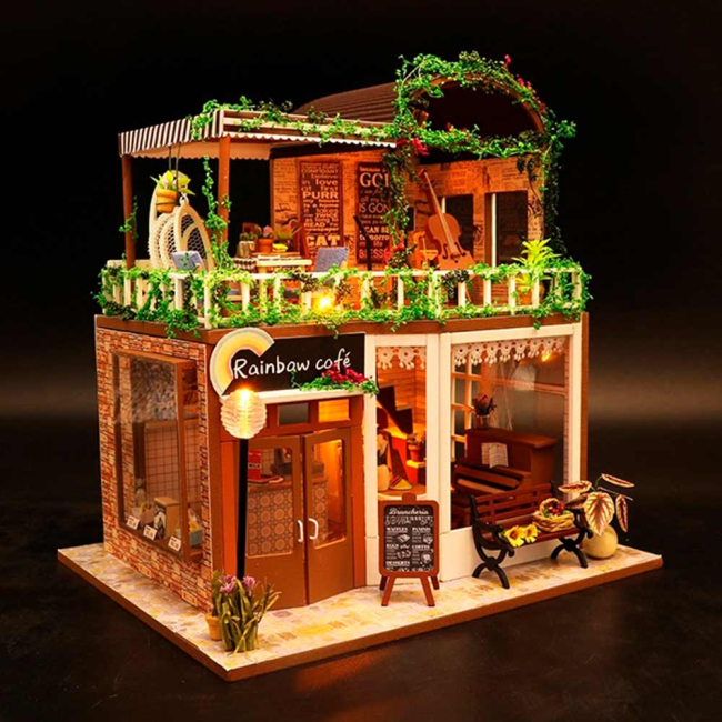 Конструктори з унікальними деталями - Інтер'єрний 3D конструктор Masslinna DIY Rainbow cafe (4820176254924) (4820180000000)#2