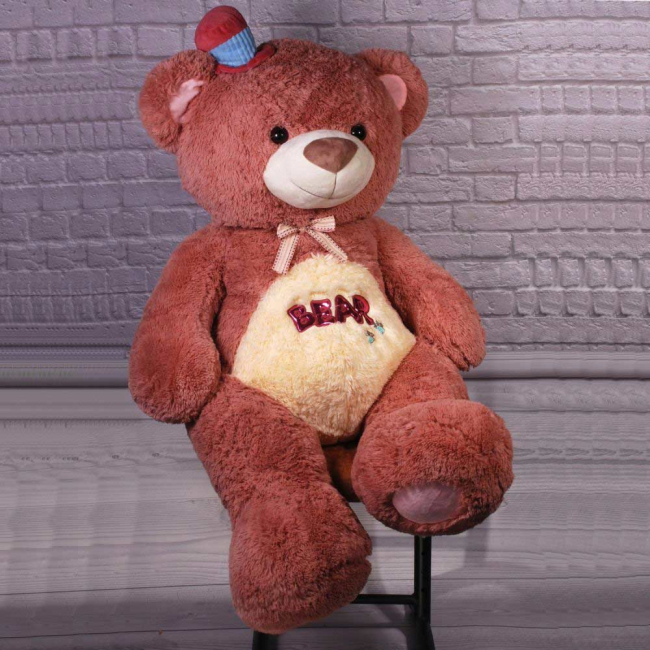 М'які тварини - М'яка іграшка Копиця Ведмедик Бублик 3 пудра 120 см (00002-02) (00002.02)#2