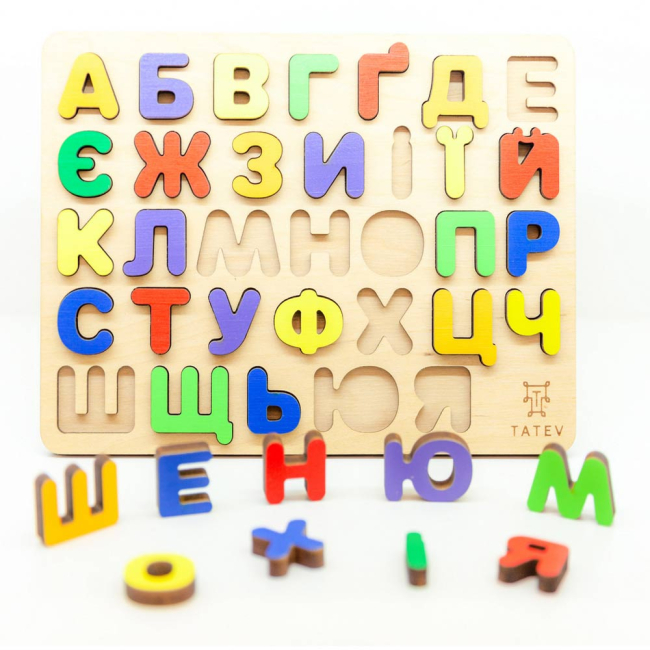 Розвивальні іграшки - Пазл-вкладиш Tatev Абетка (0001) (4820230000000)#2
