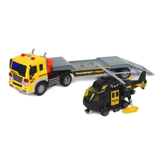 Транспорт і спецтехніка - Ігровий набір Автопром Трейлер із гелікоптером 1:16 (7919A)#2