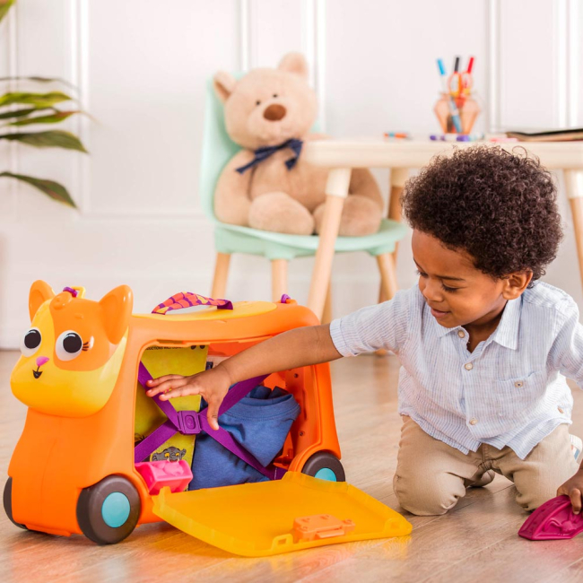 Детские чемоданы - Чемодан-каталка Battat Котик-турист с эффектами (LB1759Z)#3