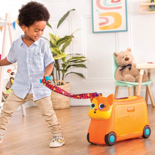 Детские чемоданы - Чемодан-каталка Battat Котик-турист с эффектами (LB1759Z)#4