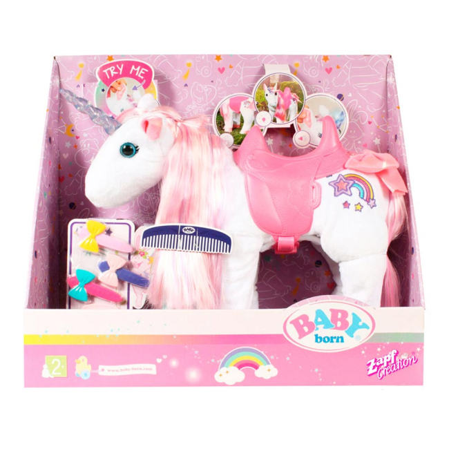 Транспорт и питомцы - Интерактивная игрушка Baby Born Сказочный единорог со светом и звуком (828854)#2