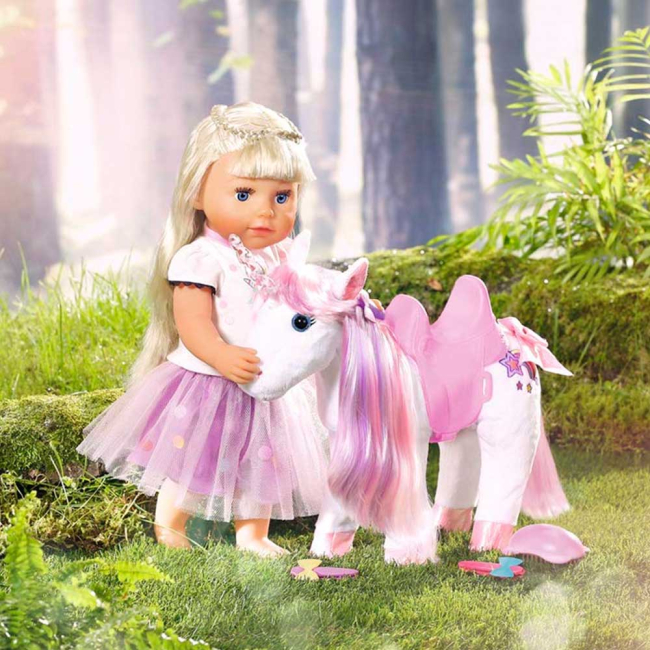 Транспорт и питомцы - Интерактивная игрушка Baby Born Сказочный единорог со светом и звуком (828854)#3