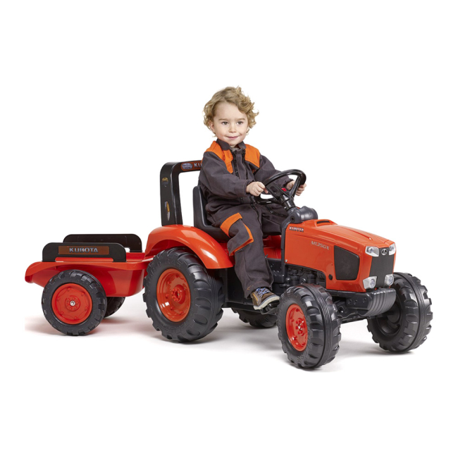 Велосипеди - Веломобіль Falk Трактор Kubota із причепом помаранчевий (2060AB)#2