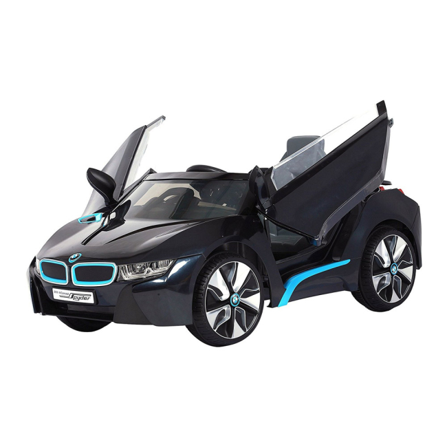 Електромобілі - Електромобіль Rollplay BMW i8 Spyder 12В чорний радіокерований (32242)#2