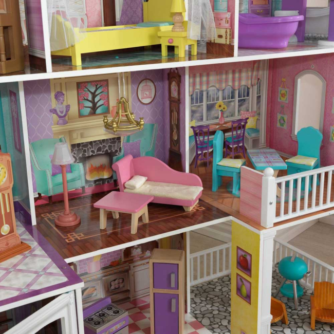 Меблі та будиночки - Ляльковий будиночок KidKraft Заміська садиба із ефектами (65242)#3