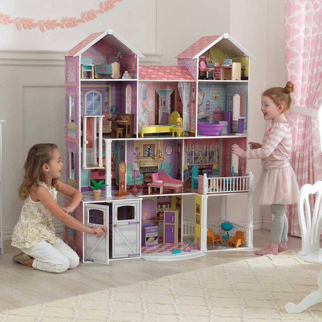 Меблі та будиночки - Ляльковий будиночок KidKraft Заміська садиба із ефектами (65242)#5