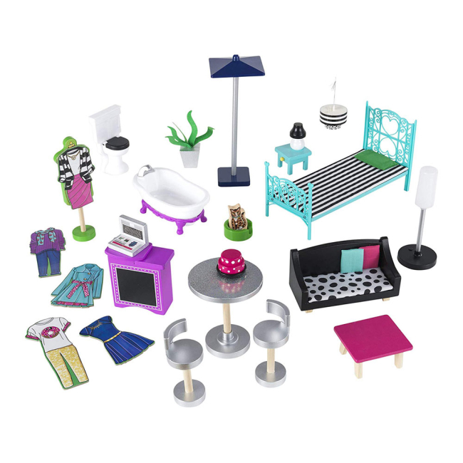 Меблі та будиночки - Ляльковий будиночок KidKraft Бруклінська квартира у стилі лофт із ефектами (65922)#2