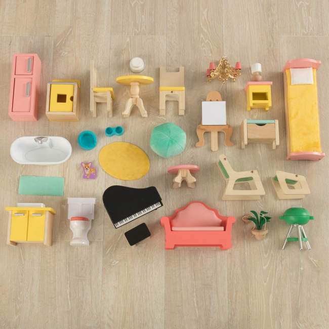 Меблі та будиночки - Ляльковий будиночок KidKraft Маєток Лолли з верандою із ефектами (65958)#2